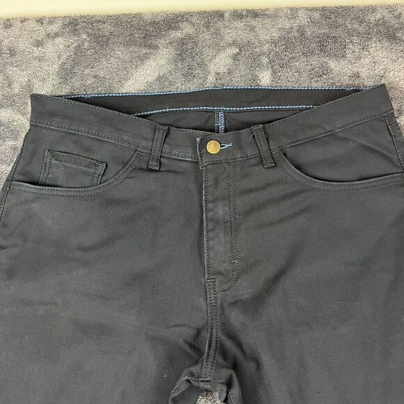 Blue Delta Custom Black Jeans USA Men's 35X27.5 Stretch Straight PF10 *Read - Picture 3 of 12
